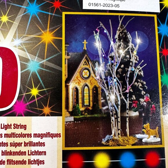 Lemax Village Lights Battery 20 Super Bright Multi Color Flashing Light String - Picture 3 of 14